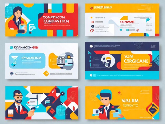 Photo full brand identity set three business card or visiting card template modern professional busines