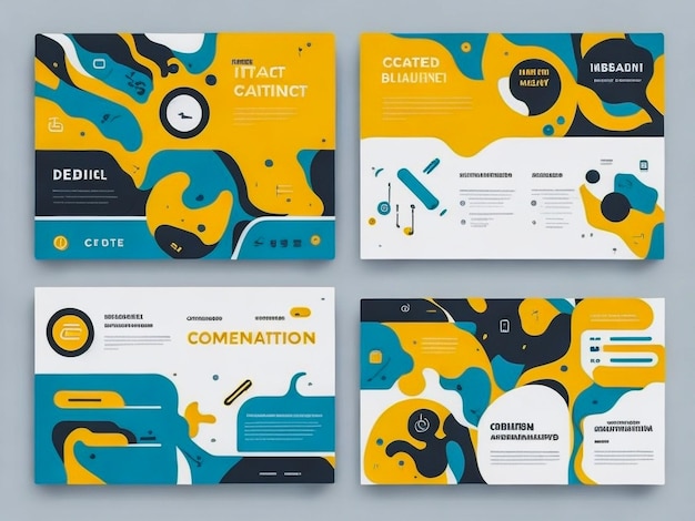 Full brand identity set three business card or visiting card template Modern professional busines