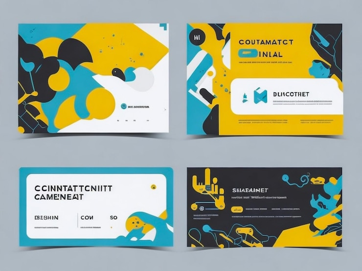Photo full brand identity set three business card or visiting card template modern professional busines