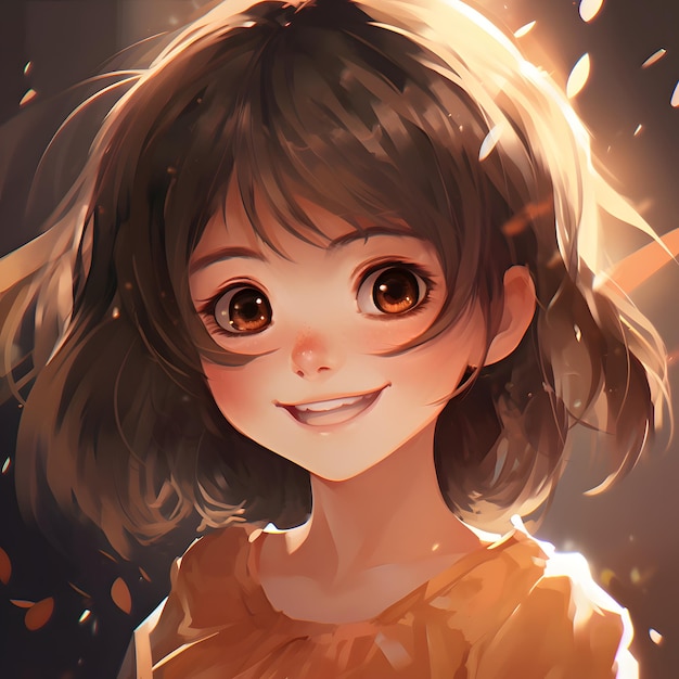 full face potrait of an beautiful anime girl