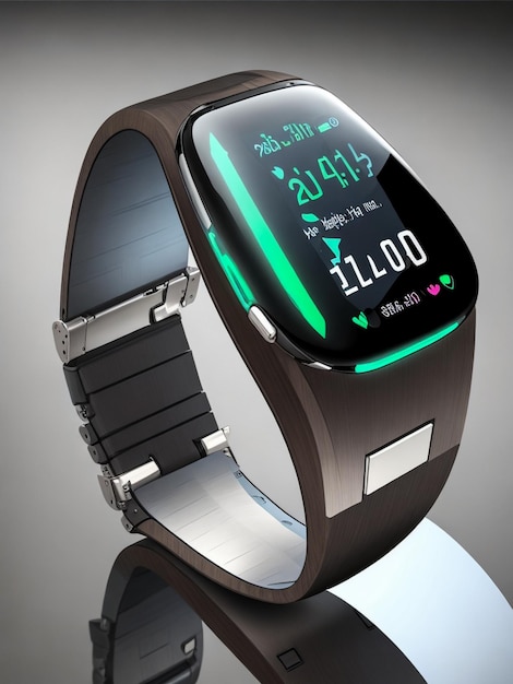 full Flexible glass display watch warped around