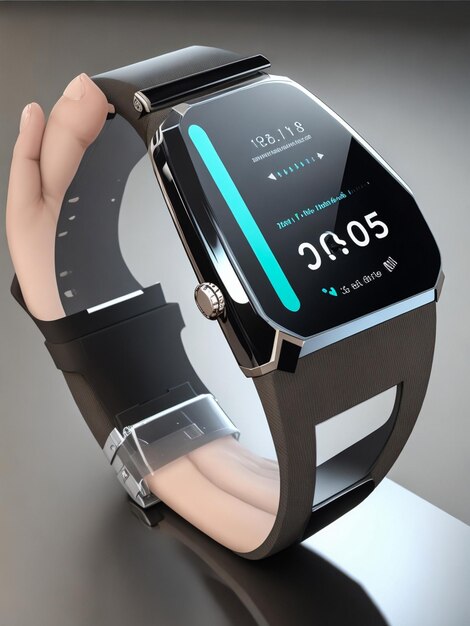 full Flexible glass display watch warped around