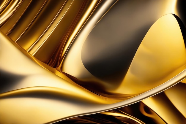 Full frame abstract gold background AI Generated