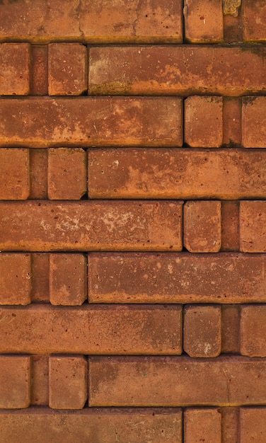 Full frame background 0f the orange bricks wall