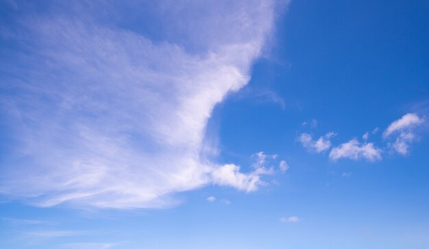 Full frame blue sky with cloud in the sea