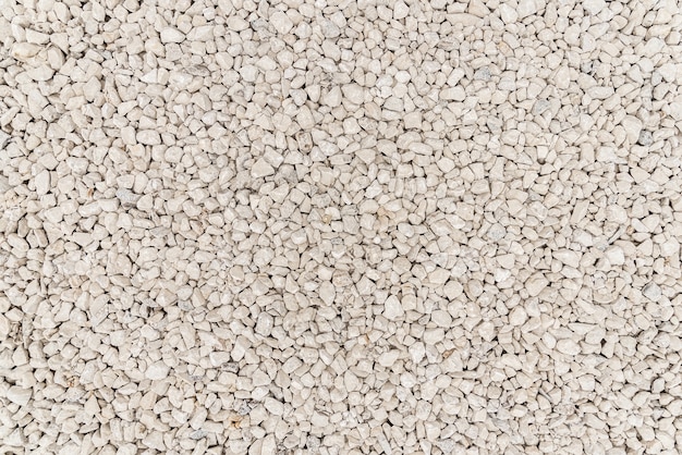 Full frame of clean white pebbles closeup