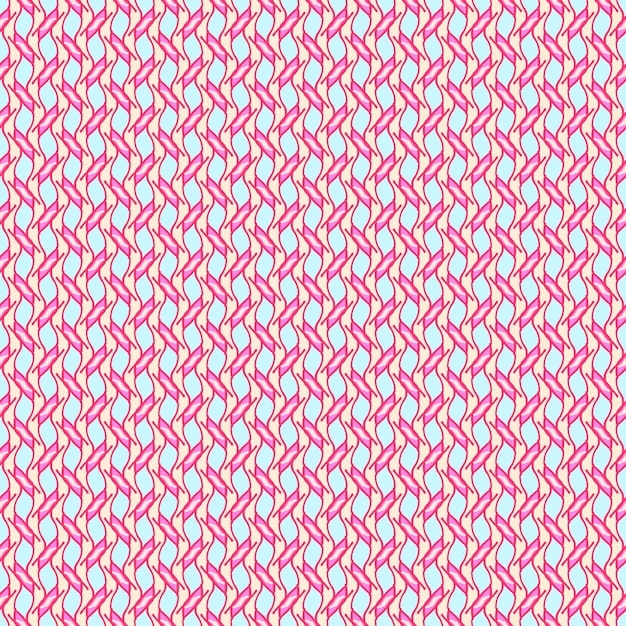 Full Frame naadloze geïllustreerde abstracte roze en gele golvende patroon achtergrond