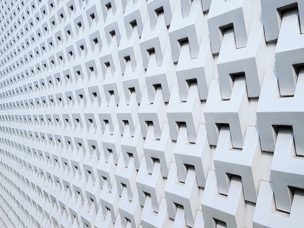 Full Frame Perspective Background of White Building Exterior Patterns