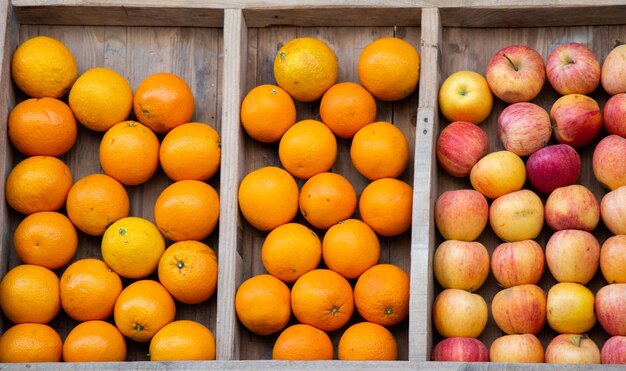 Full frame shot of apples for sale at market