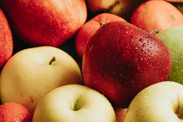 Photo full frame shot of apples