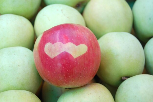 Photo full frame shot of apples