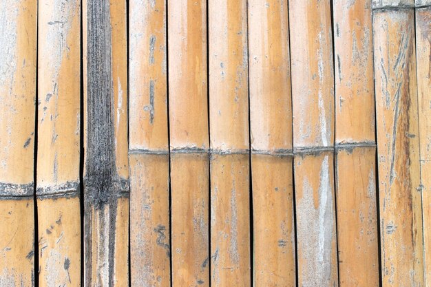 Photo full frame shot of bamboo fence