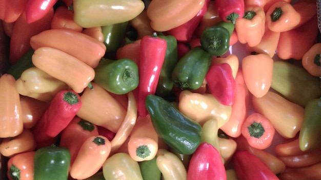 Photo full frame shot of bell peppers