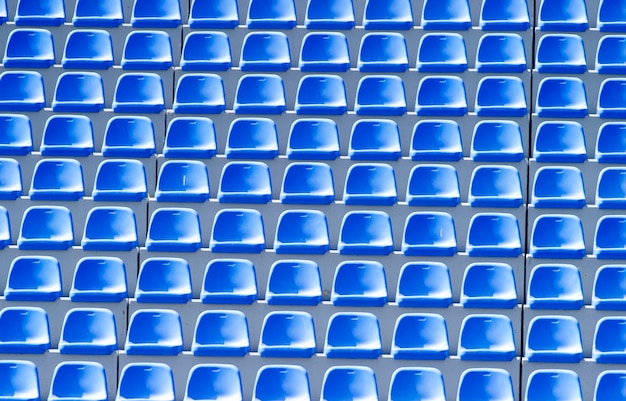 Full frame shot of blue bleachers