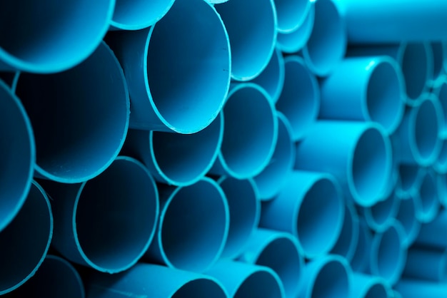 Full frame shot of blue pipes in factory