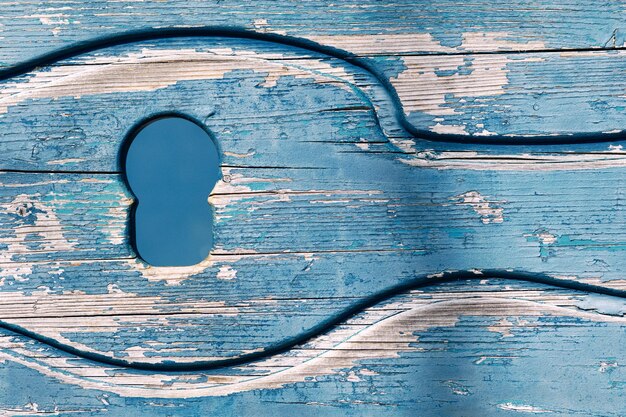 Full frame shot of blue wooden door