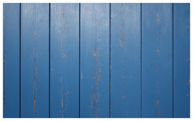 Photo full frame shot of blue wooden wall