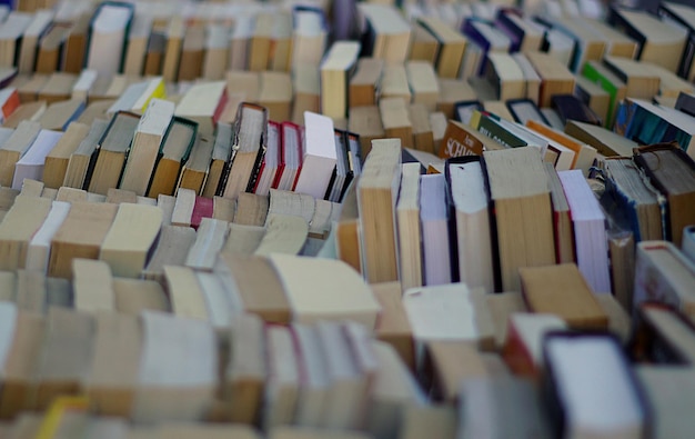 Photo full frame shot of books for sale in store