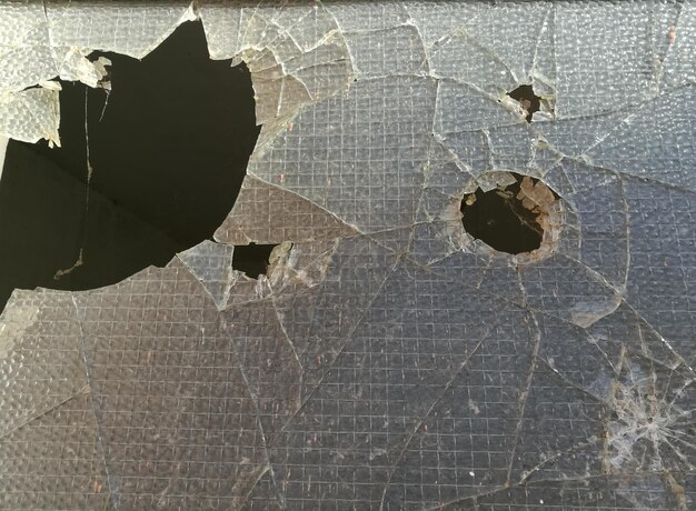 Full frame shot of broken glass