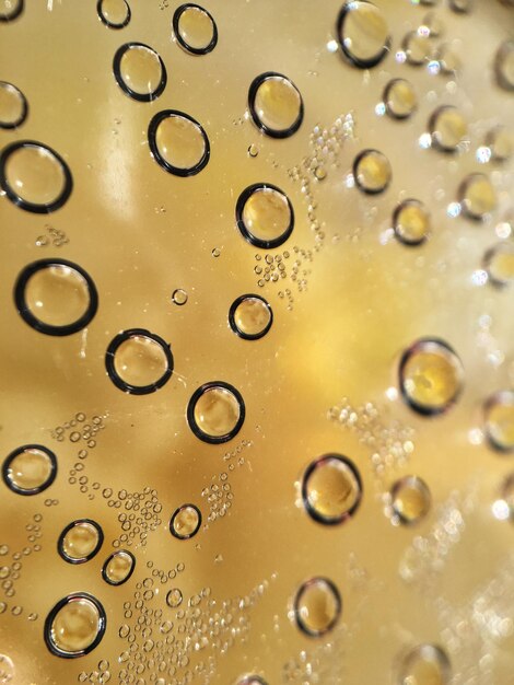 Photo full frame shot of bubbles in drink