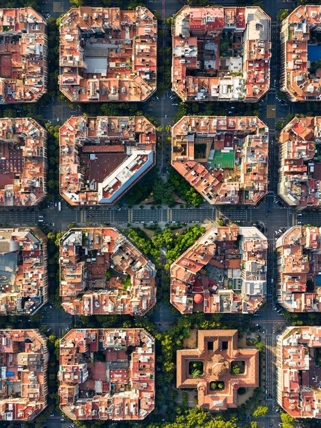 Foto immagine completa degli edifici della città