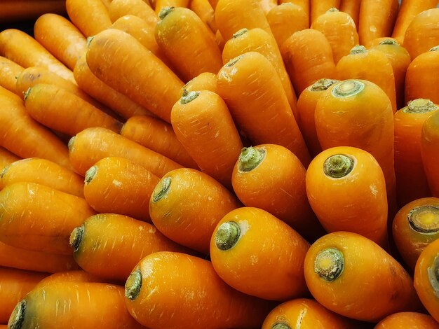 Full frame shot of carrot at market stall