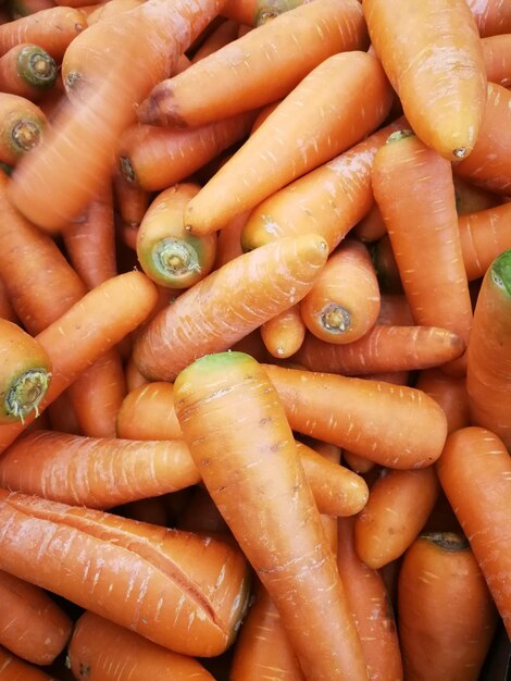 Full frame shot of carrots for sale at market stall