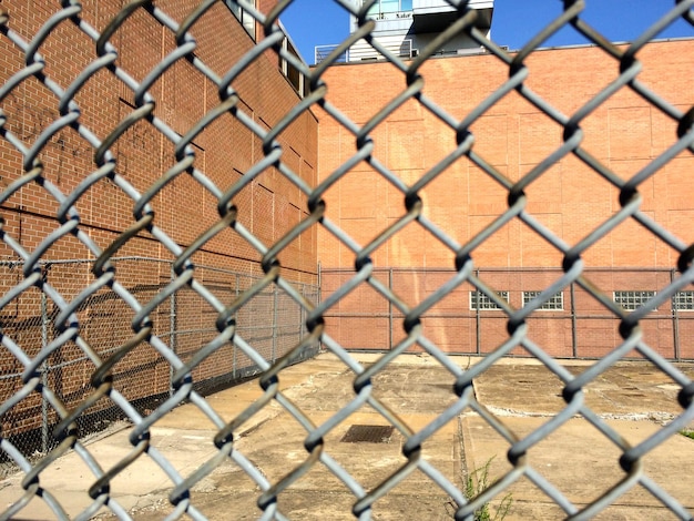 Photo full frame shot of chainlink fence