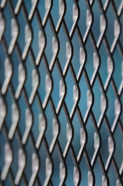 Photo full frame shot of chainlink fence