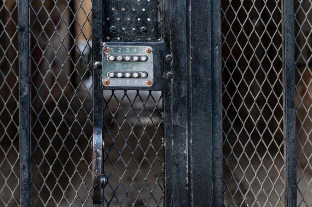 Photo full frame shot of chainlink fence