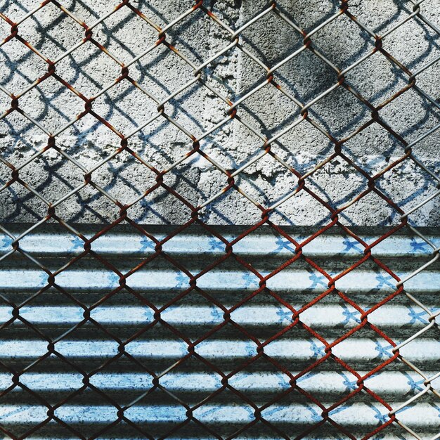 Photo full frame shot of chainlink fence