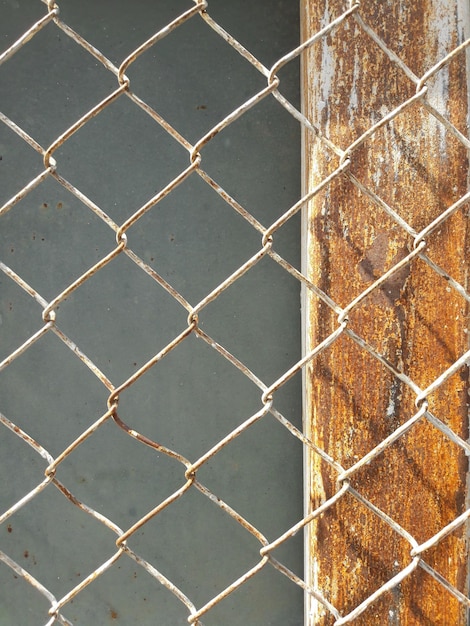 Photo full frame shot of chainlink fence