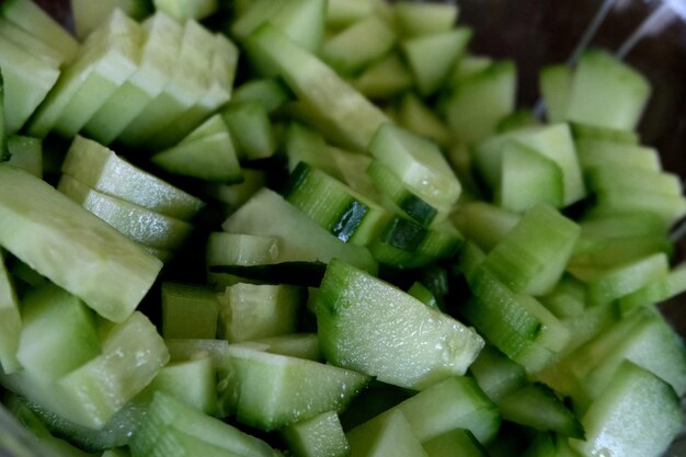 Full frame shot of chopped vegetables
