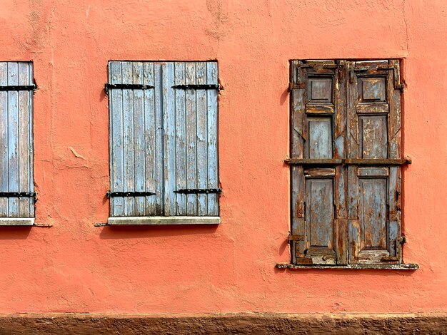 Full frame shot of closed window of building