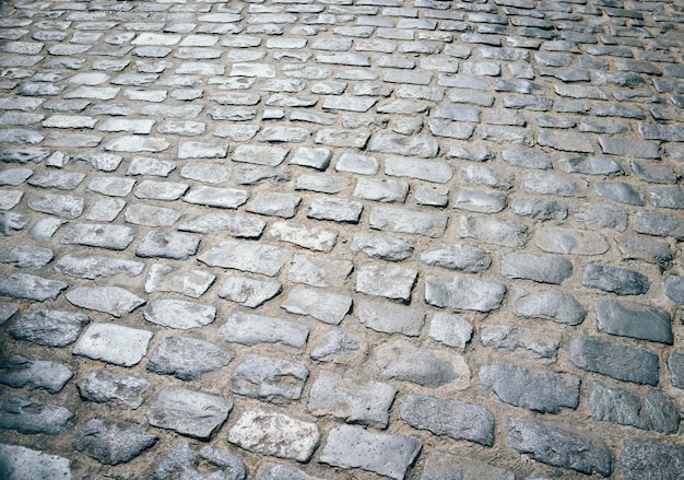 Photo full frame shot of cobblestone footpath