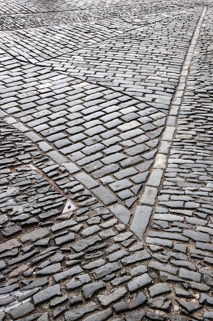 Photo full frame shot of cobblestone street