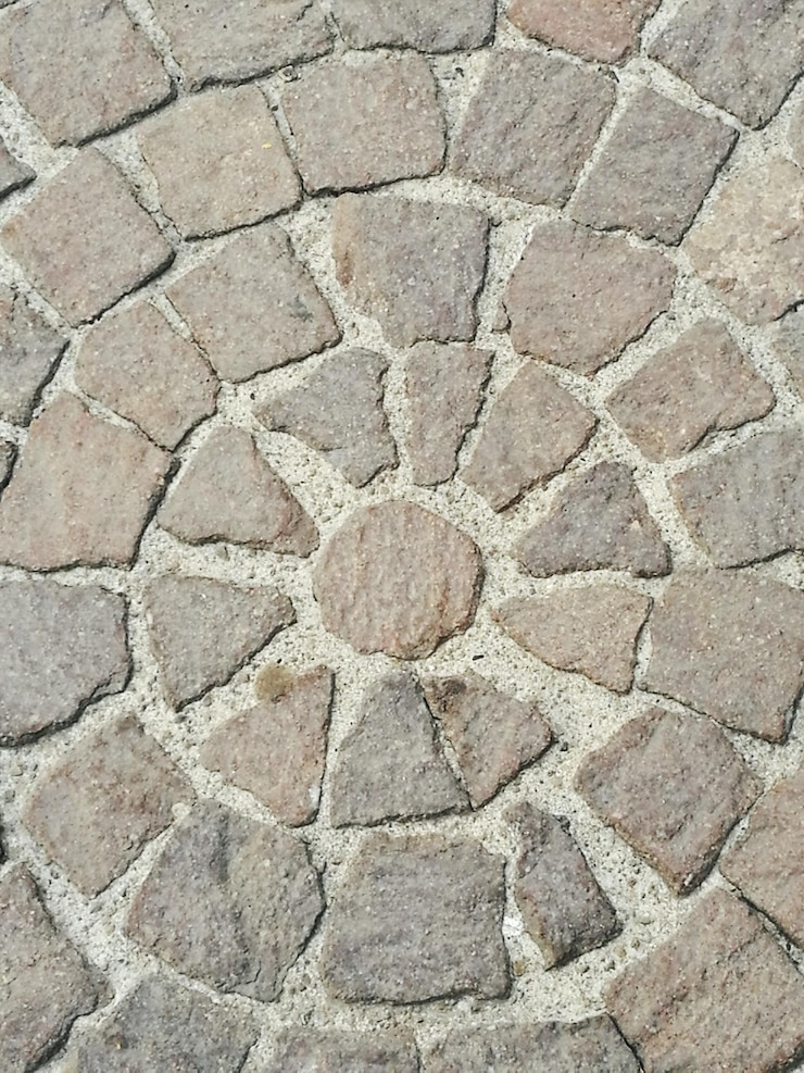 Photo full frame shot of cobblestone