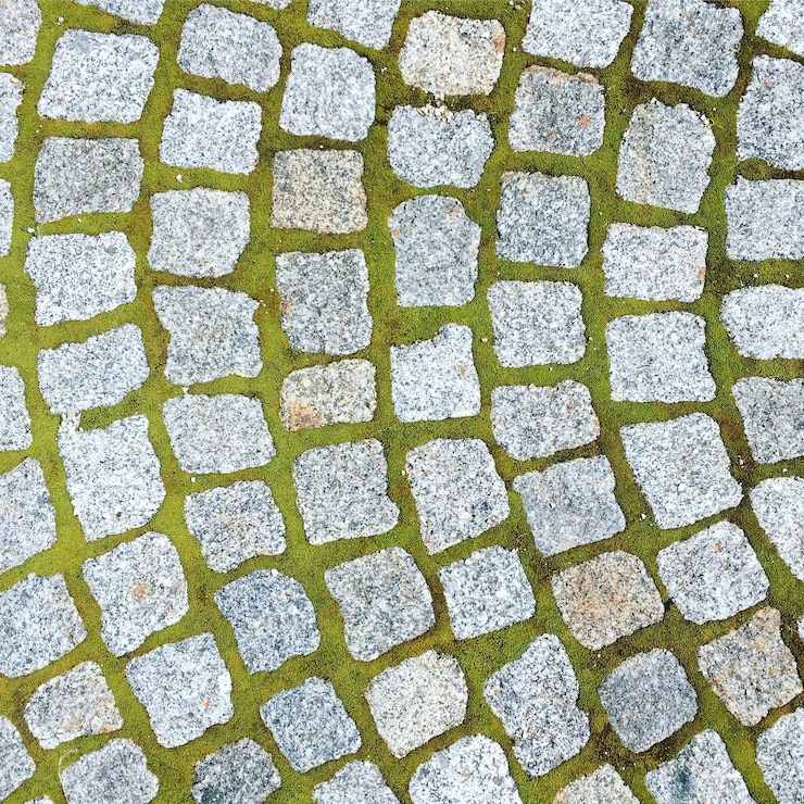 Photo full frame shot of cobblestone