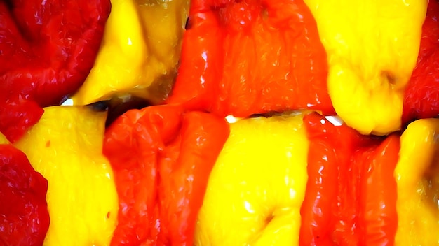 Photo full frame shot of cocked bell peppers