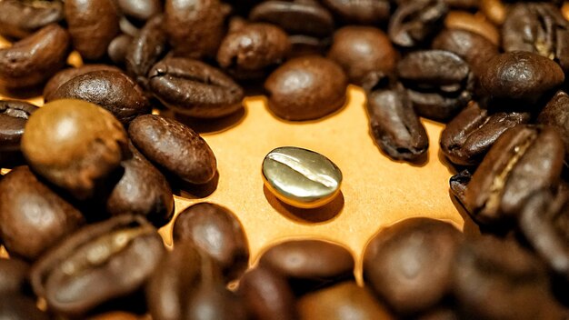 Photo full frame shot of coffee beans