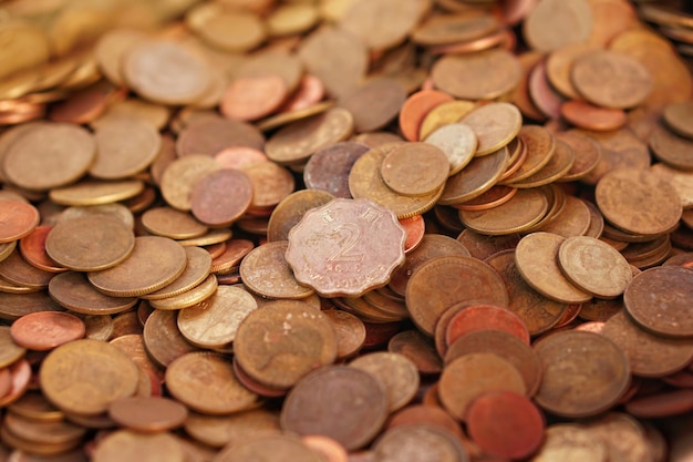 Photo full frame shot of coins