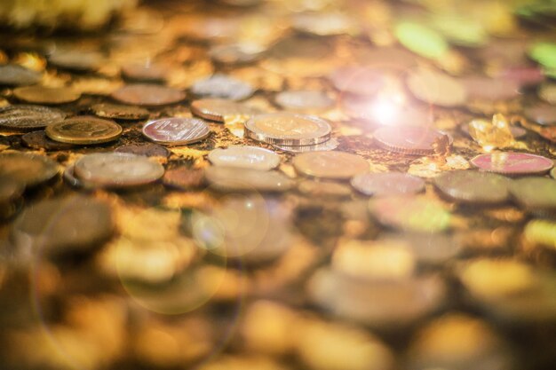 Photo full frame shot of coins