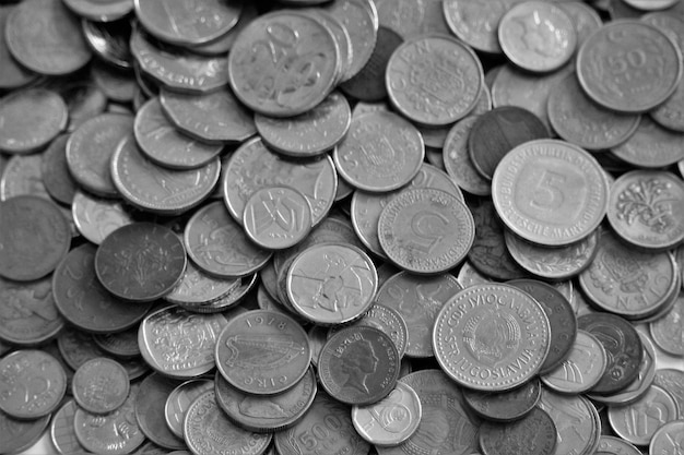 Photo full frame shot of coins