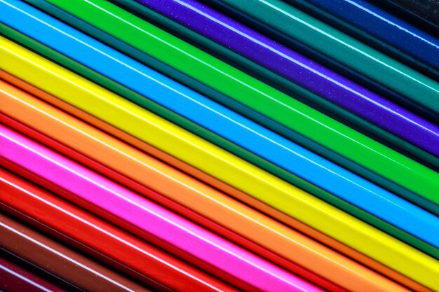 Foto immagine a fotogramma pieno di matite colorate