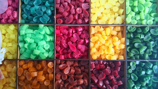 Full frame shot of colorful candies