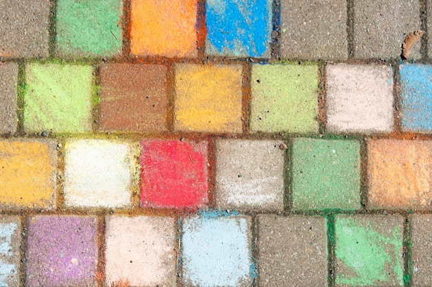 Foto immagine completa di un sentiero colorato