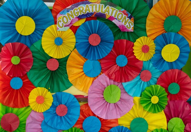 Full frame shot of colorful paper decoration during chinese new year