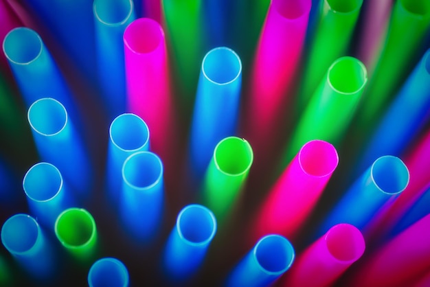 Full frame shot of colorful straws