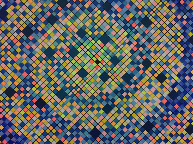 Photo full frame shot of colorful tiled floor