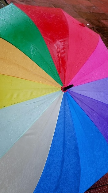 Photo full frame shot of colorful umbrella